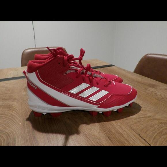 adidas Icon 7 Mid MD Baseball Cleats Red / White S23921 Men's 11.5 - Picture 1 of 7
